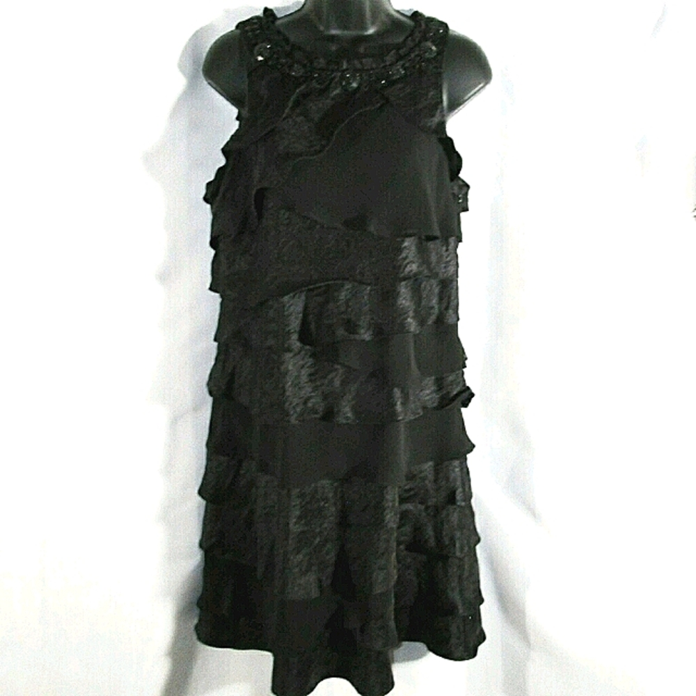 Black Dress With Jeweled Neckline